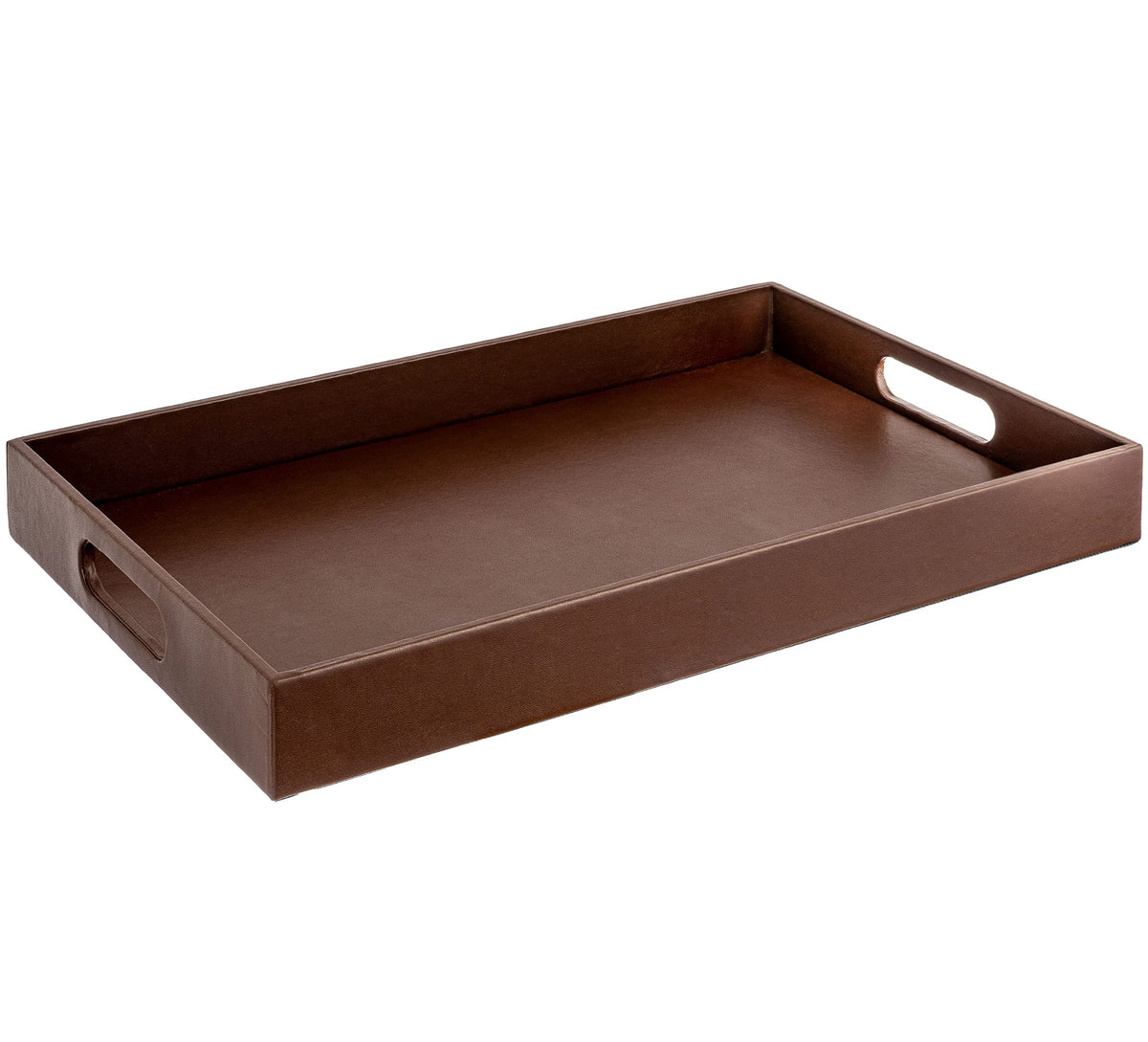 Home Redefined 17.5"x12" Gold Glossy Crocodile Faux Leather Serving Tray Beautiful Modern Elegant Decorative Tray with Handles Ottoman Coffee Table Tray for All Occasion's