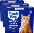 Fresh Step Heavy Duty Odor Block Advanced Multi Cat Clumping Litter with Febreze, 52.5 lb (Package May Vary),(17.5lb Pack x 3)