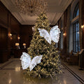 Yinkin 2 Pcs 20'' Christmas Large 3D LED Butterfly Decorations Pink