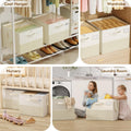 Plus Size 2 Pack Shoe Organizer for Closet, Foldable Shoe Storage Box | 16–24 Pair Shoe Storage for Sneakers, Boots & Heels with Adjustable Dividers, Clear Cover & Space Saving Closet Storage