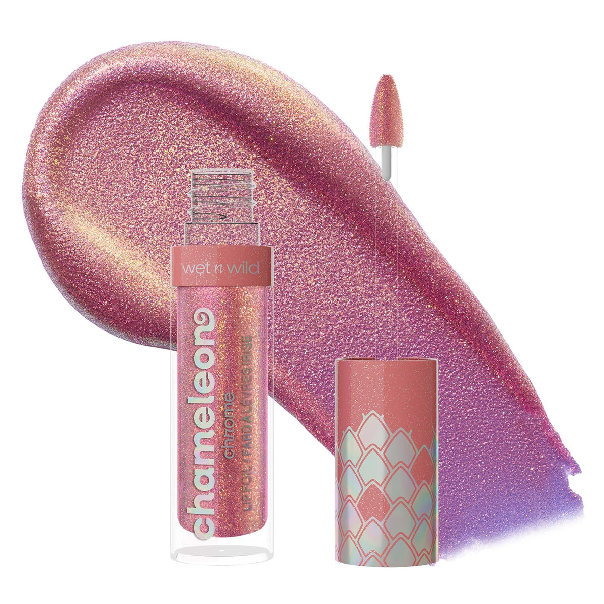 wet n wild Halloween Fantasy Makers Chameleon Chrome Lip Foil, Intense Multi-Chrome Pigment, Mesmerizing Blendable Color Shift Foil Finish, Cruelty-Free - Nymph's Whisper
