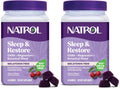 Natrol Sleep & Restore Magnesium Glycinate Blend Gummies, Cherry, 60 Count | Melatonin-Free, Nightitme Sleep-Aid for Adults, Calm Magnesium Glycinate with GABA, Botanical Blend, 100% Drug-Free