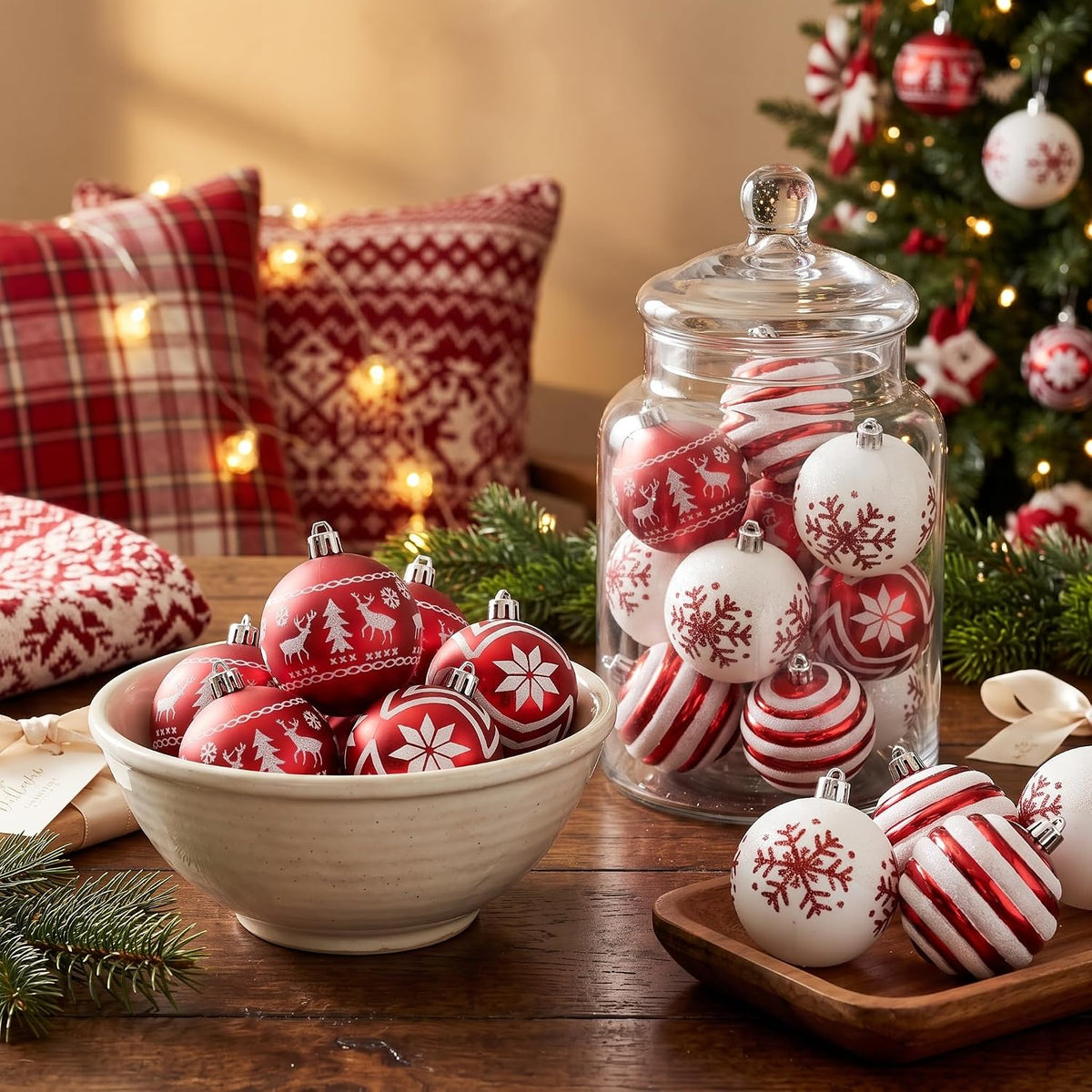 Valery Madelyn 24ct Christmas Ornaments Tree Decorations Set 2.36 Inch