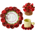 Crochet Flower Coasters, Handmade Bouquet Coasters with Crochet Plant Pot (Sunflower Yellow, 1Pc)