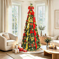 Alupssuc 6FT Pop Up Christmas Tree, Full Shape, Remote, Dual Color Lights