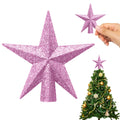 SUNEZLGO Mini Christmas Tree Topper, 3.35 Inch Small Star Treetop, Small Christmas Tree Top, Mini Christmas Tree Ornaments, Ornaments for Tree, Tree Star for Xmas Holiday Party Home Decoration