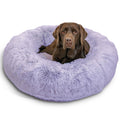 Best Friends by Sheri The Original Calming Donut Dog Bed for Large Dogs up to 100 lbs, Shag Faux Fur, Taupe, Large, 36" x 36"