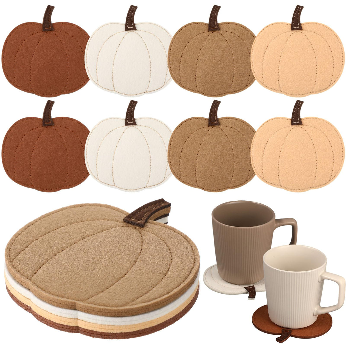 8 Thanksgiving Coasters Handmade Coasters, Leaf