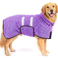 Dog Bathrobe, Super Absorbent for Small to Large Dogs, Dark Blue XL | Dog Robes with Soft Fleece, Warm & Cozy, Adjustable Fit, and Quick Drying Coat for Baths Swimming and Grooming