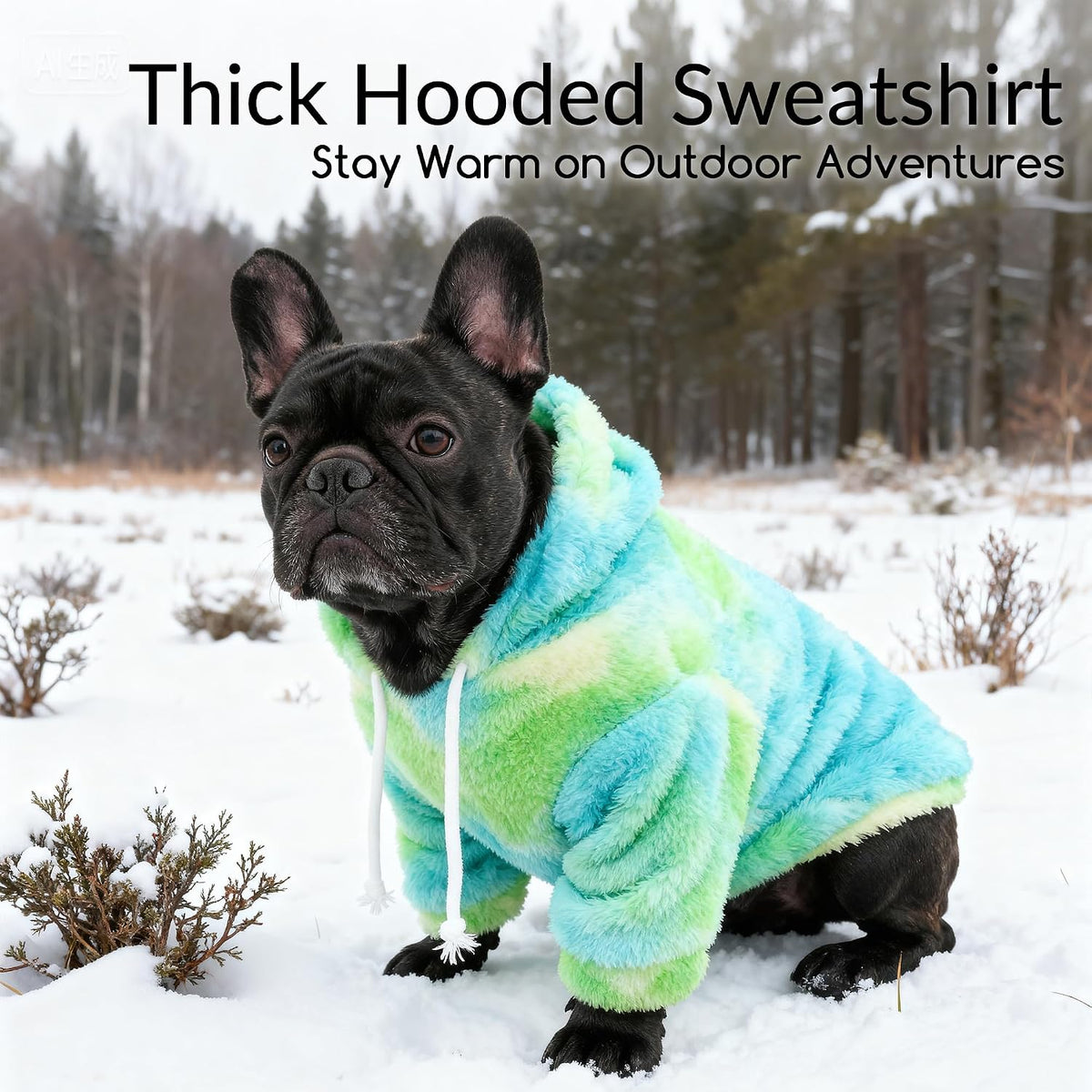 Tie-Dye Dog Hoodie Sweaters for Large Dogs Designed Dog Clothes