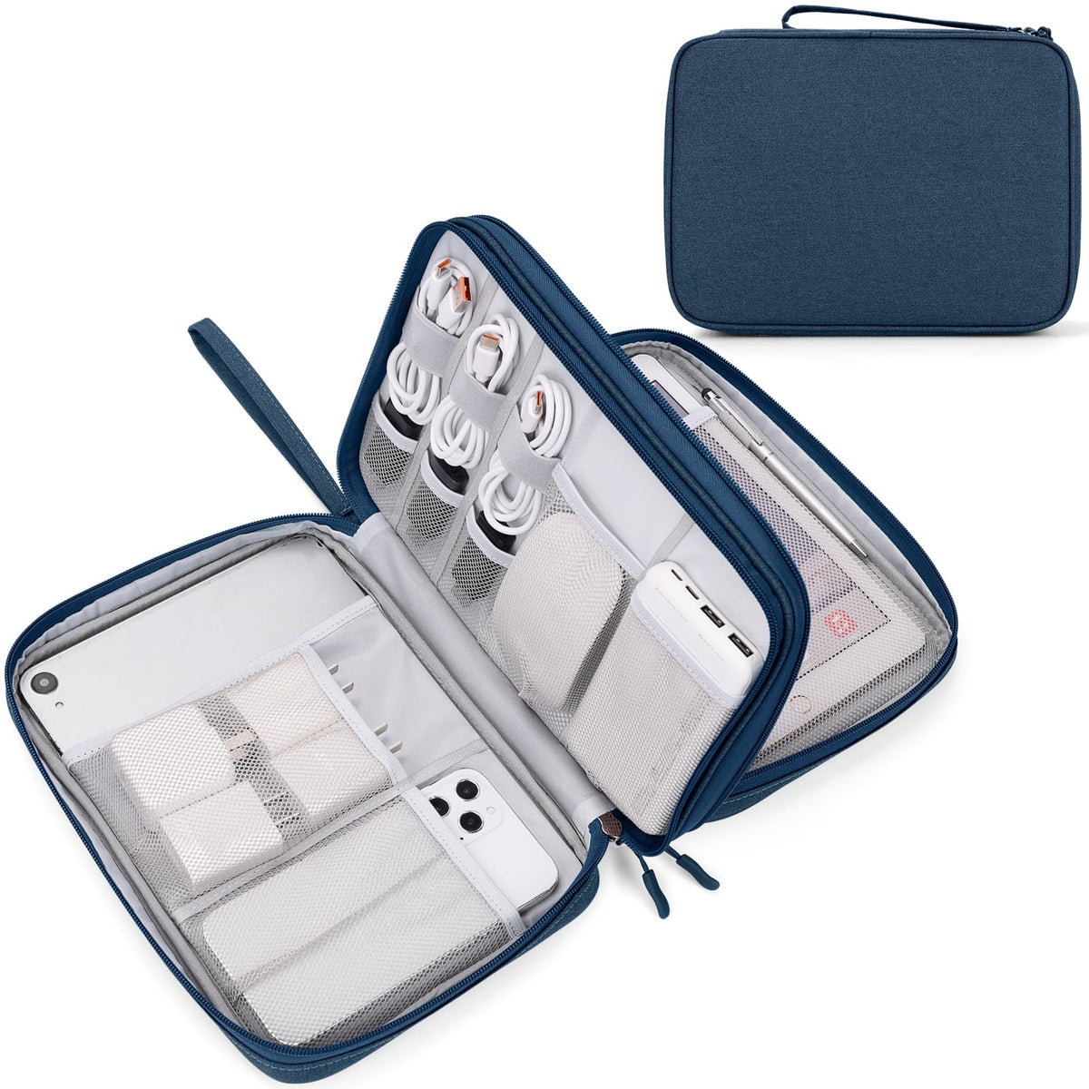 FYY Electronic Organizer, Travel Tech Pouch Bag, Cable Organizer Black