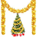 16.4 ft Christmas Tinsel Garland with Light, Multicolor, Red and Green
