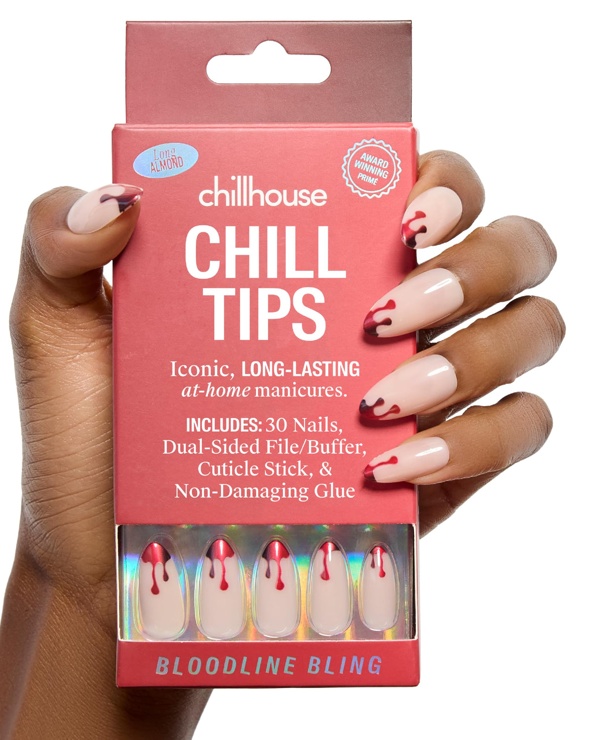 Chillhouse - Chill Tips, Press on Nails Kit - Sea Siren (Almond) - 30 Nail Shapes & Sizes - Up to 2 Weeks of Wear - Customizable Fit - Reusable - Latina Founded & Women Owned - Beauty & Self Care