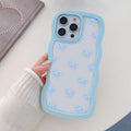 QLTYPRI Bow Case for iPhone 13/iPhone 14 Wavy Fame, Pink