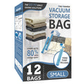 Cozy Essential Vacuum Storage Bags, 80% Compression Vacuum Seal Space Saver Plastic Packaging Bags for Clothes, Blankets, Pillow, Bedding, Comforters, Sealer Clothing Storage,20 Combo