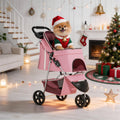 MoNiBloom Pet Stroller for Small/Medium Dogs and Cats up to 33 lbs, Pink