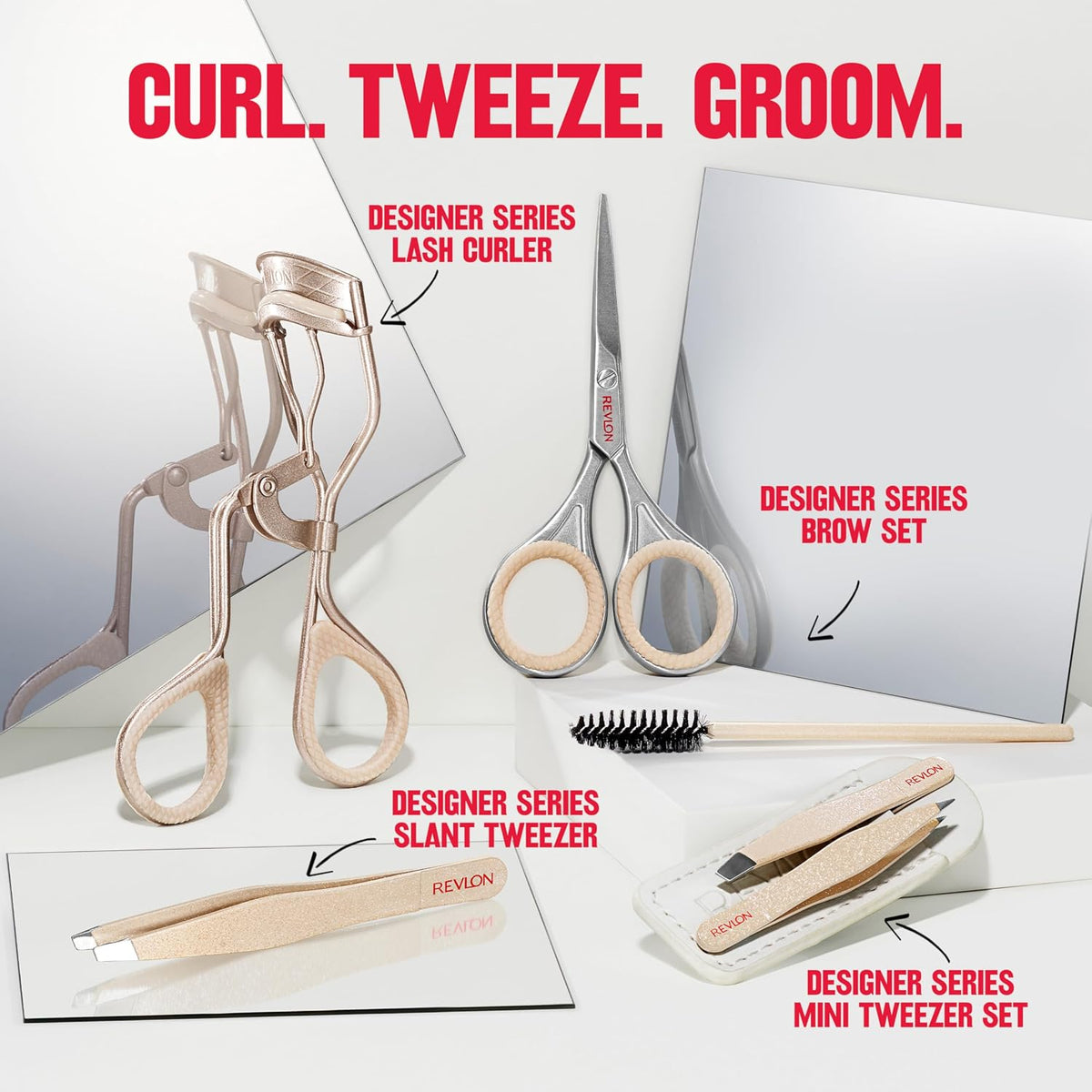 Revlon Designer Series 2-Piece Mini Tweezer Set For Travel