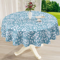 Rectangle Waterproof Vinyl Table Cloth, Wipeable Tablecloth with Flannel Backing, Plastic Table Cover for Fall, Thanksgiving (Pumpkin, 52" x 70")
