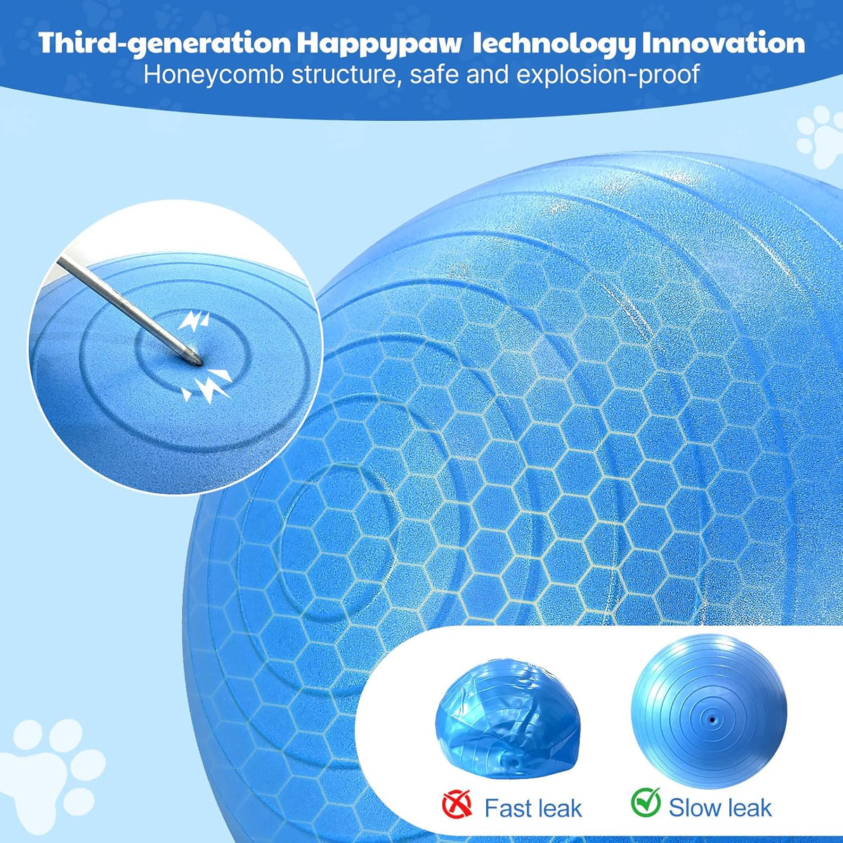 Happypaw 3.0 2026 Upgrade 18'' Herding Ball for Dogs – Enhanced Chew Resistance & Heavy-Duty Material, Dog Toy Agility Equipment for Australian Shepherds,Collies, Includes 5 Repair Patches