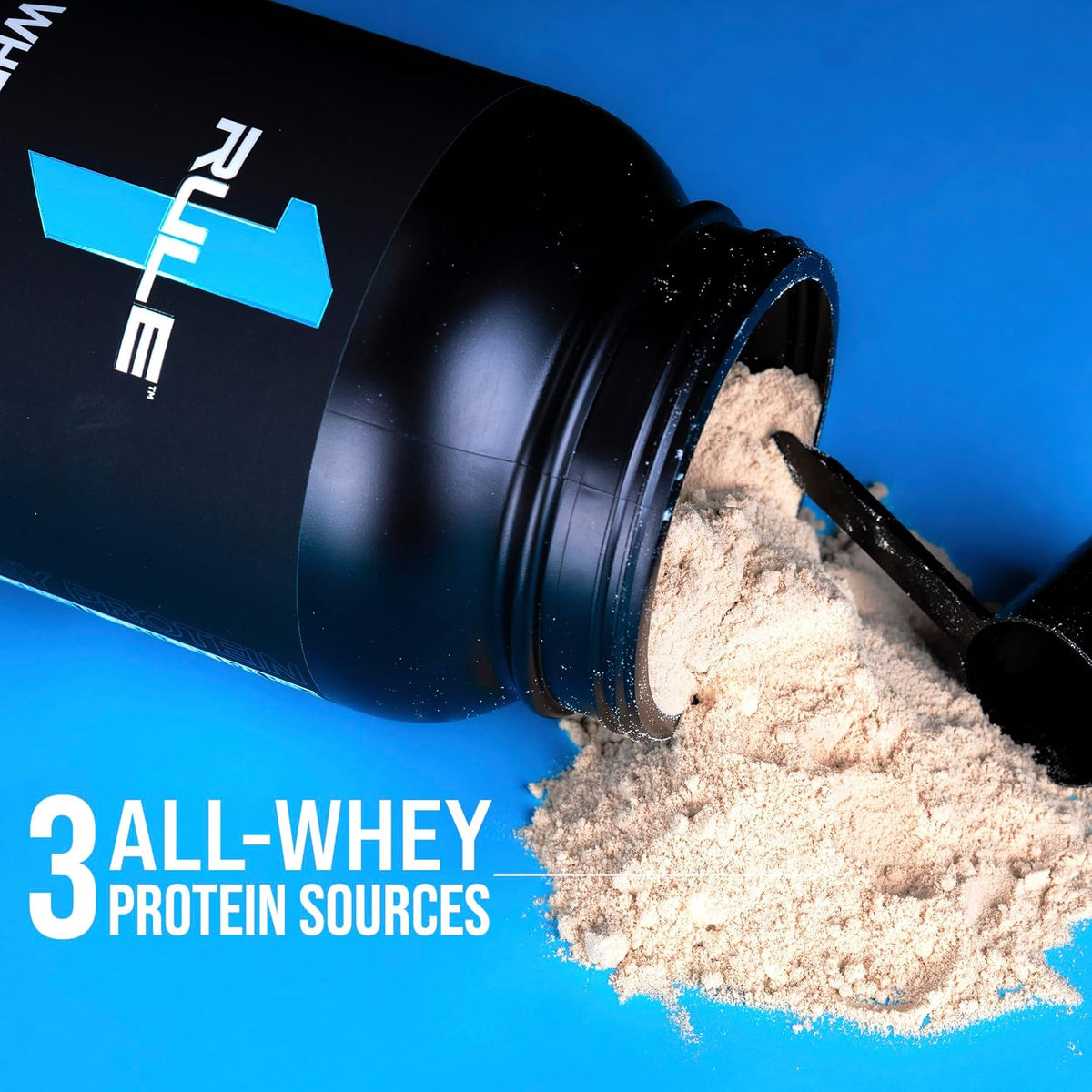 Rule 1 Proteins Whey Protein Powder, Vanilla Ice Cream, 68 Servings | 24g Fast-Acting Protein from All-Whey Sources with Naturally Occurring EAAs & BCAAs for Workout Recovery or Anytime Use