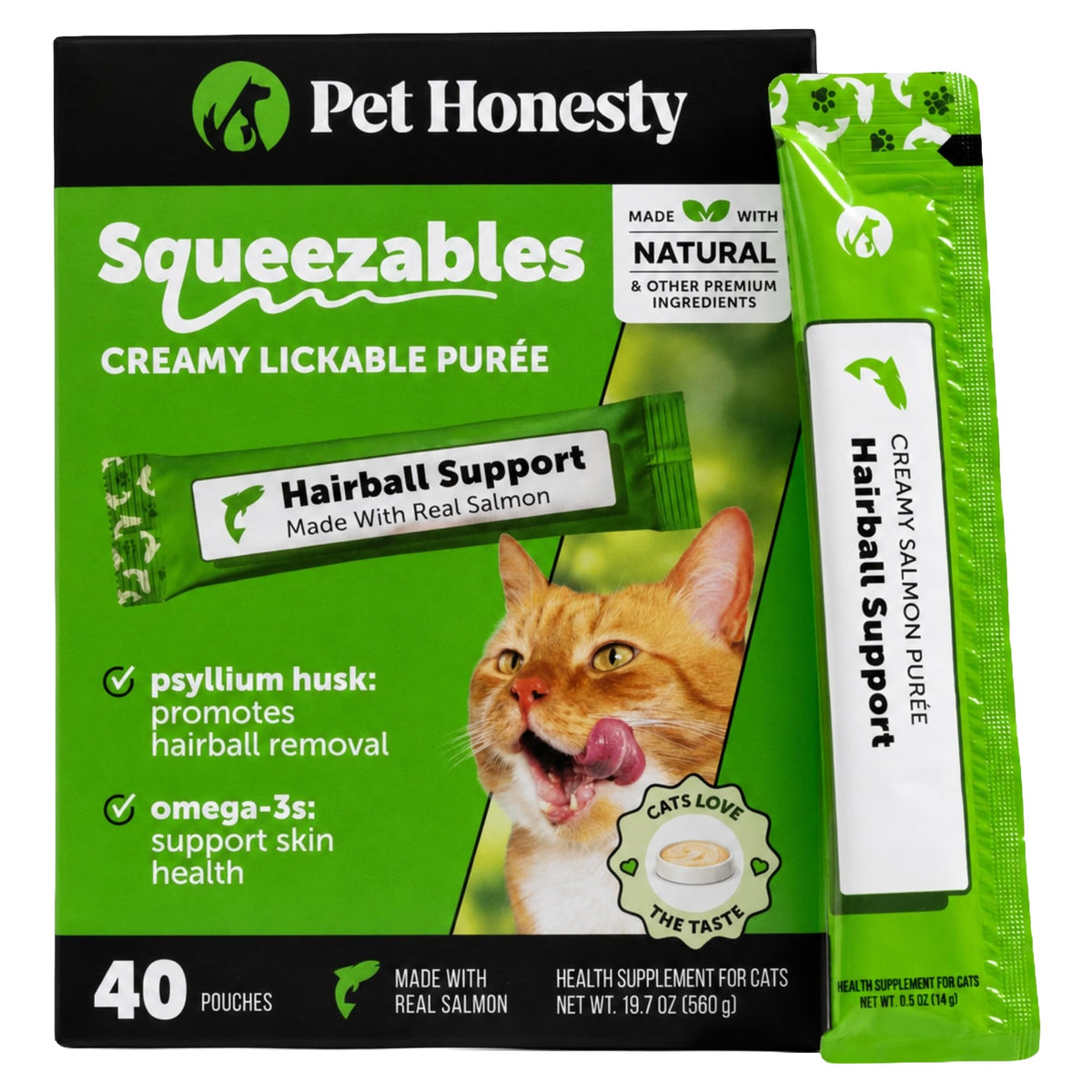 Cat Hairball Remedy Treats - Dual Texture Crunchy Creamy Hairball Treatment for Cats, Furball Relief Control Supplement with Fiber, Fish Oil for Indoor Cats Skin Coat Digestion (30-Day Supply)