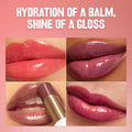 REVLON Super Lustrous Glass Shine Balm, Sheer Glossy Tinted Lip Balm, Hydrating Formula with Hyaluronic Acid, Aloe & Rose Quartz, 004 Nude Illuminator, 0.11 oz