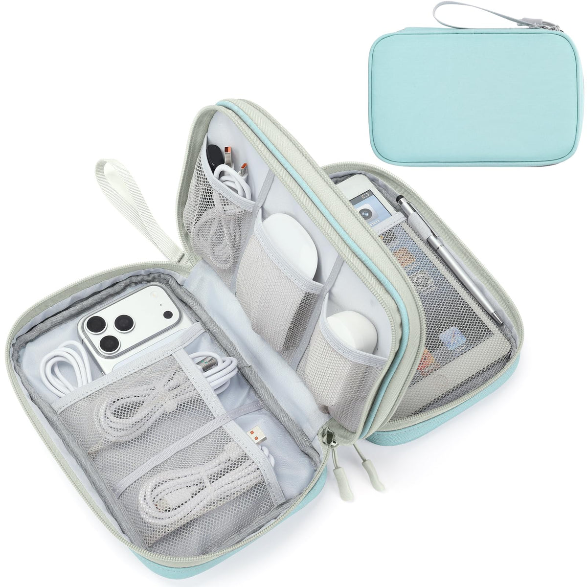 FYY Electronic Organizer, Travel Tech Pouch Bag, Cable Organizer Black
