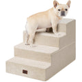 EHEYCIGA Dog Stairs for Bed 18" H, 4-Step Dog Steps for High Bed, Pet Steps for Small Dogs and Cats, Non-Slip Balanced Pet Ramp Indoor, Grey