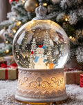 Train Snow Globe Christmas Snow Globe Lantern with Auto 6H Timer and Manual Glitter, Lighted Christmas Decorations Indoor with Santa Claus Reindeer Tree for Home Tabletop, Battery Operated