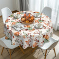 Fall Thanksgiving Tablecloth Waterproof Pumpkin Table Cloths for Autumn Harvest Indoor Outdoor Dining Room Decor-60 * 84" Oval