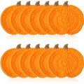Irenare 4 Pcs Fall Crochet Pumpkins Coaster Halloween Thanksgiving Decor