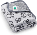 Luciphia Fluffy Paw Print Dog Blanket Large/Medium/Small, Soft Fleece Throw