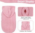 PUPTECK Winter Dog Cat Sweater Coat - Soft Cold Weather Clothes Knitwear for Kitties & Small Dogs Indoor Outdoor Walking Warm, Knitted Classic for Doggies Kitties Girls Boys, Pink M