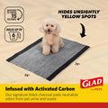Glad for Pets Activated Carbon Dog Training Pads - Absorbent Large Disposable Dog Pee Pads for Dogs, XL Potty Pads for Dogs, Charcoal Puppy Pads with Adhesive Tabs, Jumbo Dog Pads, 28" x 30", 50 Count