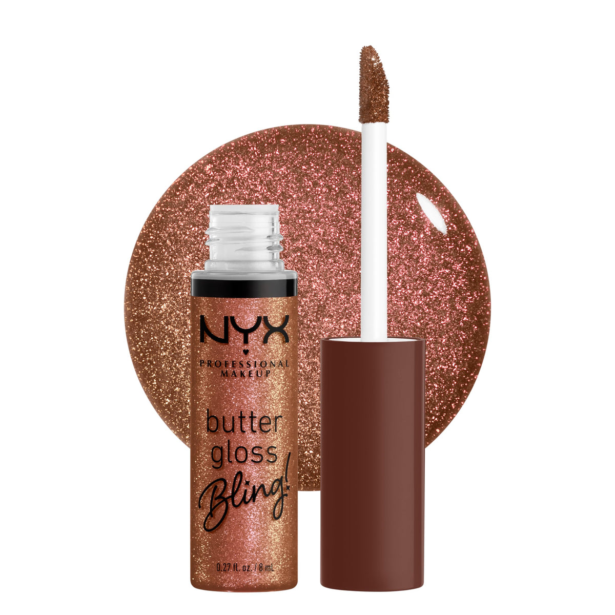 NYX PROFESSIONAL MAKEUP Butter Gloss, Non-Sticky Lip Gloss - Sugar Glass (Clear), Pack Of 3