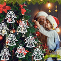Lunmon 48 Pcs Crocheted Angel Ornaments for Christmas Tree, White Doilies