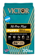 VICTOR Super Premium Dog Food – Hi-Pro Plus Dry Kibble – High Protein Dog Food with 30% Protein – Beef, Chicken, Pork, Fish Meals, Gluten Free - for High Energy and Active Dogs & Puppies, 40lbs