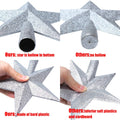 Aneco 2 Pack Glittered Christmas Tree Topper Star Treetop for Small Christmas Tree Decoration or Home Decor, Hard Plastic