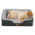 Bedsure Orthopedic Dog Bed Medium Size Dogs - Washable Small Medium Dog Cat Bed Waterproof, Comfort Cats Couch Sofa with Washable Removable Cover, Pets Bed with Nonskid Bottom, Grey, 28"