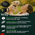 GPS Tracker for Dogs, Smart Collar with Real-Time Location - Pet Location Tracker with Holder, No Monthly Fee/No SIM Card, Works with iOS Find My【Apple MFi Certified】 ﻿, Ultra-Slim, IP68 Waterproof