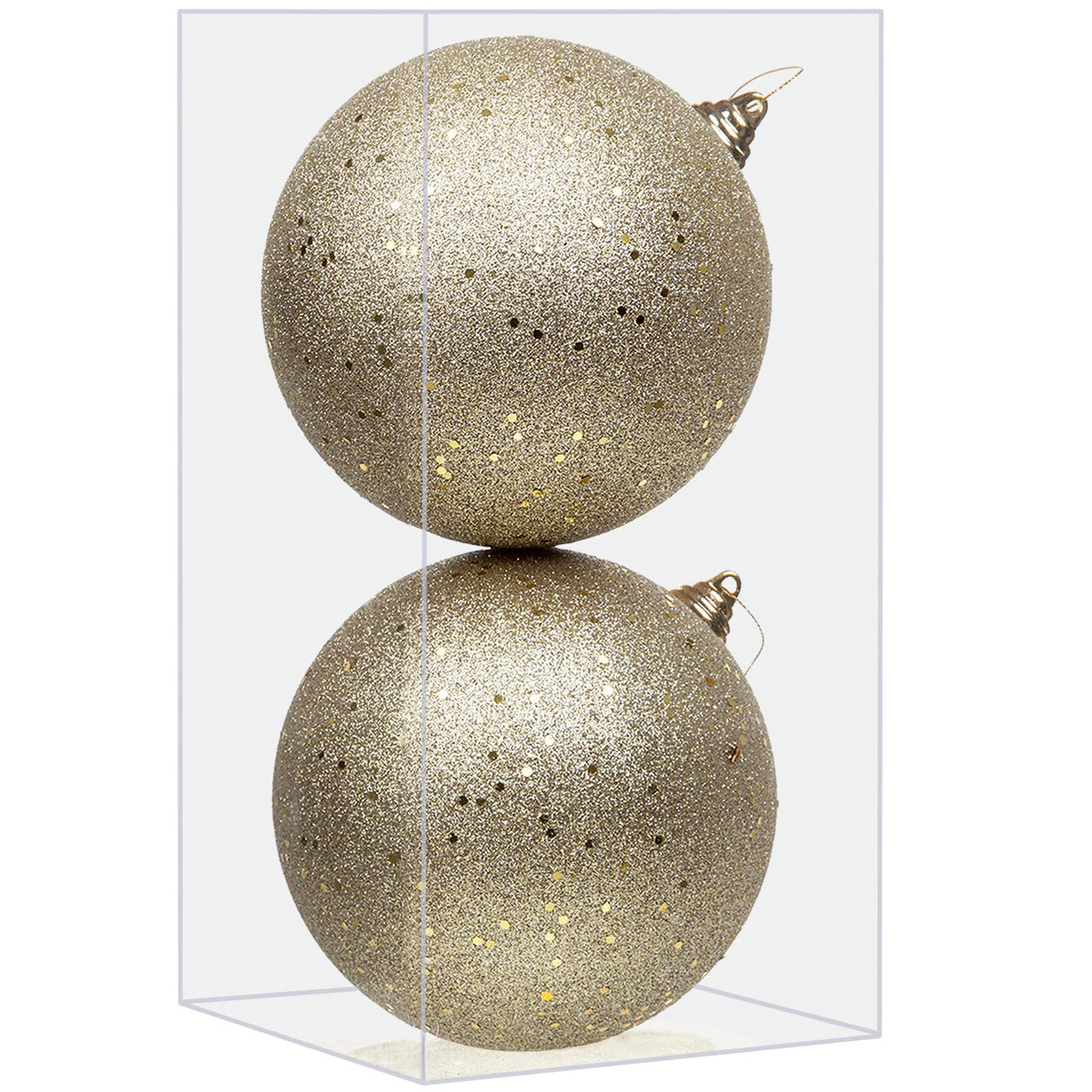 GnFlus Large Shatterproof Christmas Ball Ornaments, Red, 5.9" (2 Pcs), Classic Style, Hanging, Plastic, Christmas, Birthday, New Year, Anniversary, Valentine's Day