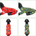 2PCS/Pack Christmas Dog Pajamas XXXL for Large Dogs Pjs Pet Jammies Boy Girl Male Female Red Green Onesies Snowman Christmas Tree Xmas Stocking Breathable Stretchy XXXL