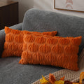 DFXSZ Fall Pillow Covers 18x18 2Pcs Rust Pumpkin Fall Decorations for Home | Fall decor Set of 2 Throw Pillow Cases Soft Plush Faux Fur Wool Couch Cushion for Chair Sofa Bedroom Living Room Home Decor