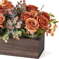 Dahey Artificial Flowers in Wood Box, Fall Centerpieces for Table Decor