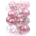 Sea Team 30-Pack Clear Christmas Ball Ornaments with Fillers, Champagne