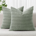 MIULEE Fall Decorative Throw Pillow Covers 18x18 Dark Rust Pack of 2