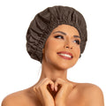 Edoneery Reusable Shower Caps for Women, Waterproof Long Hair Bonnet | Washable Design, Wide Elastic Band, Large Fit, Holds Long Hair, Braids Friendly, Bath Accessories, Spa, Travel