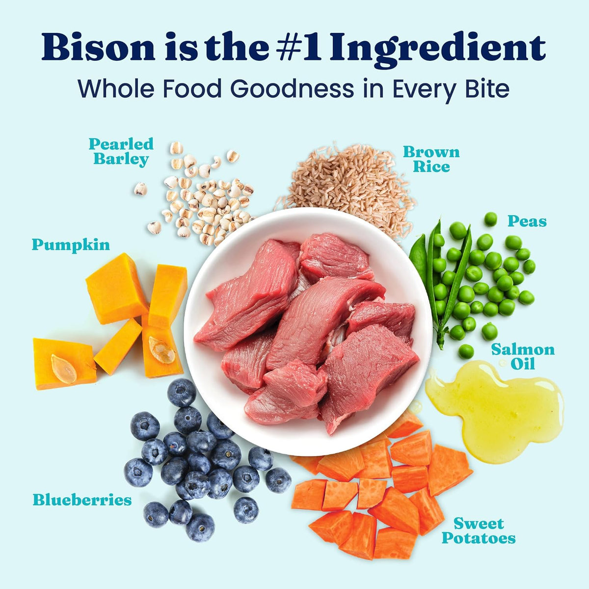 Solid Gold Bison Dry Dog Food for Large Dogs – High Protein, Whole Grain Kibble with Real Bison, Brown Rice & Omega 3 – Large Kibble w/Probiotics for Gut Health - Adult Dog Food - Nutrientboost™–22LB