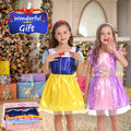 LIMIROLER Princess Dress Up Clothes for Little Girl Role Play Costume Gift Set Princess Dress Up Toys for Toddler Girls