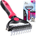 Pat Your Pet Deshedding Dog Brush For Shedding – Cat Brushes For Indoor Cats, Double-Sided Cat Brush Deshedding & Grooming Tool For Long Haired And Short Haired Dogs, Skin-Friendly